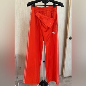 Y-3 Vibrant Red Pants with White Accents
